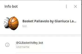 Bot Telegram Basket Pallavolo by Gianluca Landi