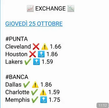 Analisi post match Basket NBA modalità Exchange 24 ottobre 2018