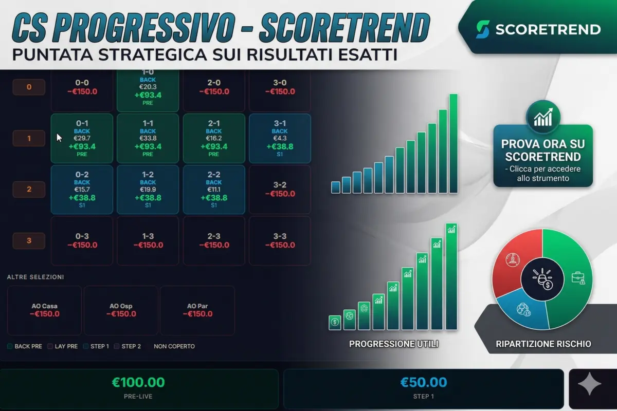 Correct Score Progressivo Scoretrend il Calcolatore per Risultati Esatti