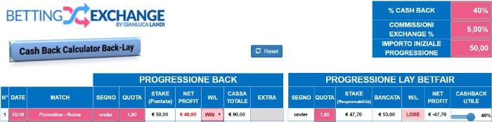 esempio cash back vincente esempio cash back vincente