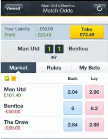 cash out betfair