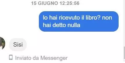 hai ricevuto il libro