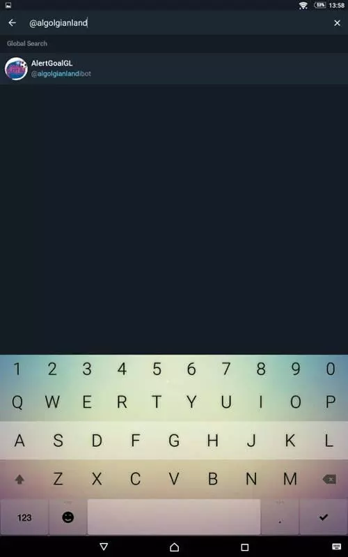 ricerca barra telegram smartphone
