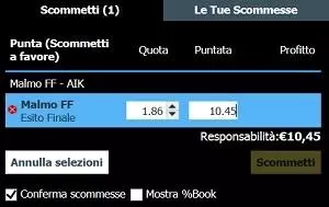 Problema stake minimo nel Betfair Exchange