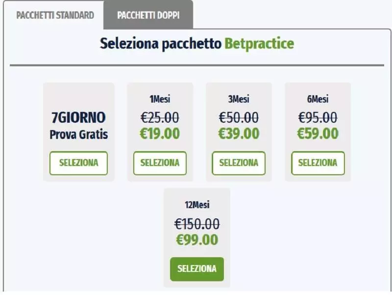 sconti Betpractice promozione estiva sconti Betpractice promozione estiva