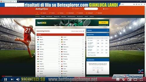 Strisce di risultati di fila nel calcio tramite sito betexplorer .com