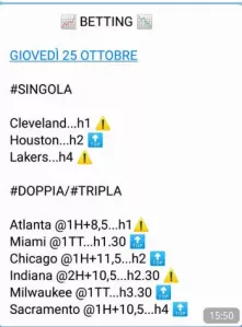 Sistemi di doppie e triple con il bookmaker per il Basket