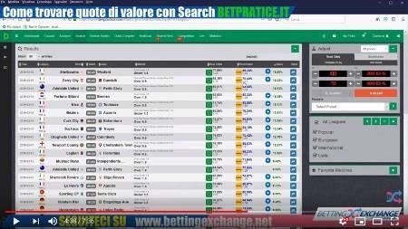 come trovare le quote di valore con search di Betpractice